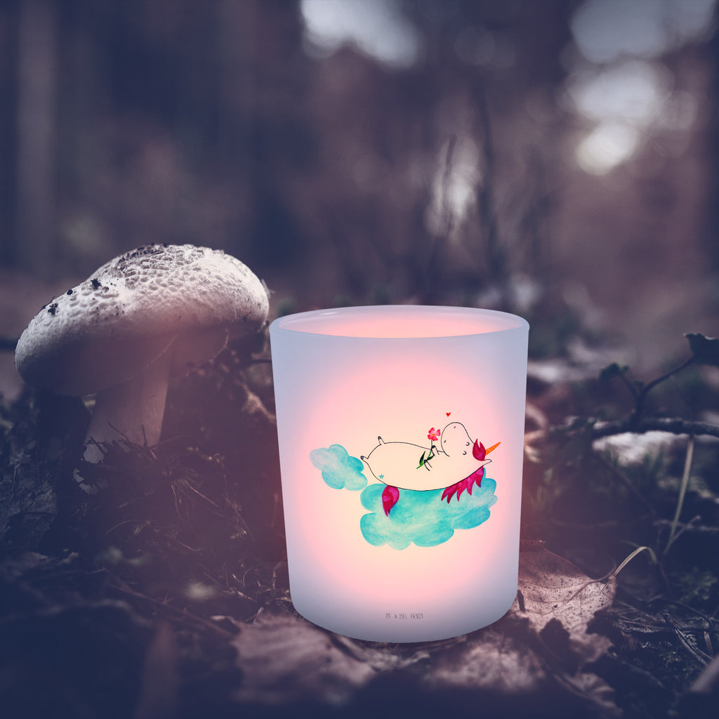 Windlicht Einhorn verliebt auf Wolke Windlicht Glas, Teelichtglas, Teelichthalter, Teelichter, Kerzenglas, Windlicht Kerze, Kerzenlicht, Einhorn, Einhörner, Einhorn Deko, Pegasus, Unicorn, verliebt, Liebe, Liebesbeweis, Freundin, Wolke