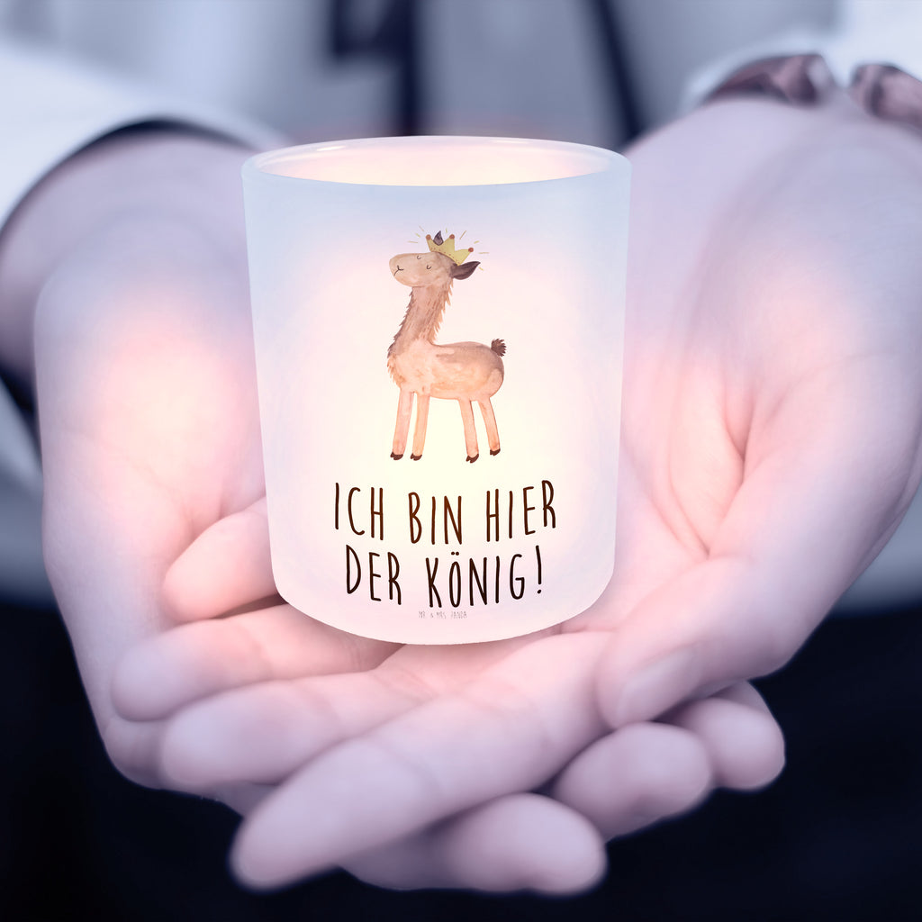 Windlicht Lama König Windlicht Glas, Teelichtglas, Teelichthalter, Teelichter, Kerzenglas, Windlicht Kerze, Kerzenlicht, Lama, Alpaka, Lamas, König, Königin, Freundin, Mama, Papa, Büro Kollege, Kollegin, Chef, Vorgesetzter, Abi, Abitur