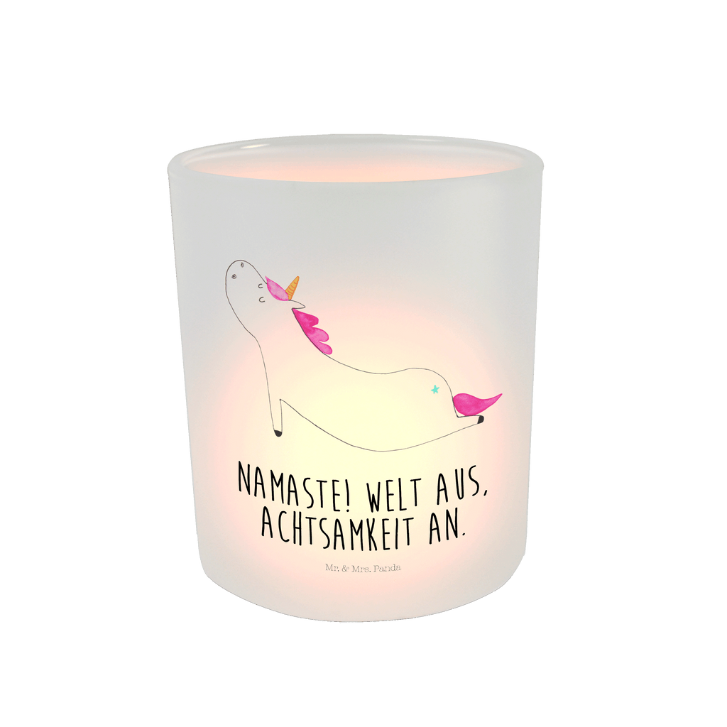 Windlicht Einhorn Yoga Windlicht Glas, Teelichtglas, Teelichthalter, Teelichter, Kerzenglas, Windlicht Kerze, Kerzenlicht, Einhorn, Einhörner, Einhorn Deko, Pegasus, Unicorn, Yoga, Namaste, Achtsamkeit, Entspannung, Joga, Yogamatte, Sport, lustig, witzig, süß