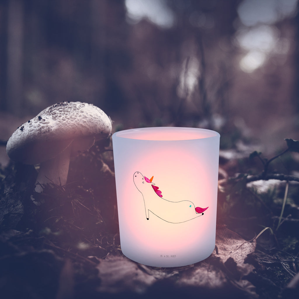 Windlicht Einhorn Yoga Windlicht Glas, Teelichtglas, Teelichthalter, Teelichter, Kerzenglas, Windlicht Kerze, Kerzenlicht, Einhorn, Einhörner, Einhorn Deko, Pegasus, Unicorn, Yoga, Namaste, Achtsamkeit, Entspannung, Joga, Yogamatte, Sport, lustig, witzig, süß