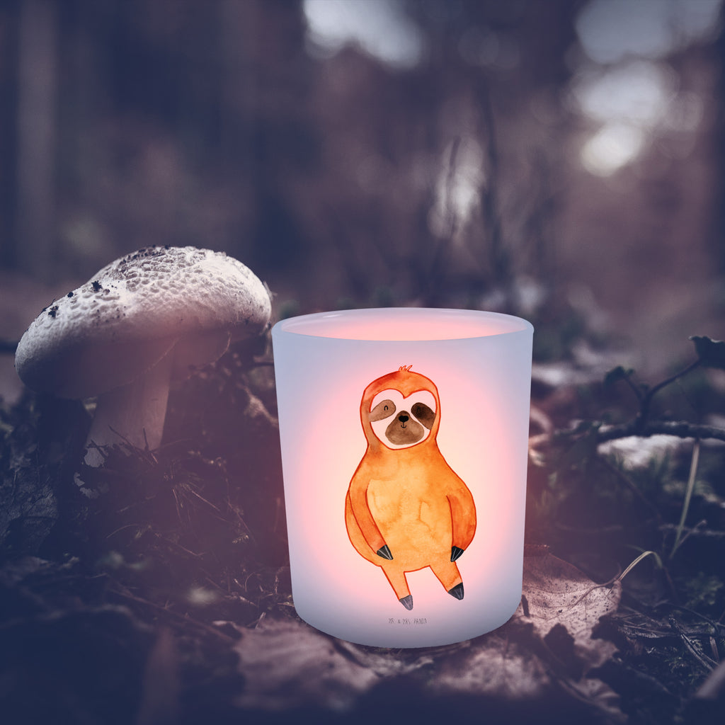 Windlicht Faultier Zufrieden Windlicht Glas, Teelichtglas, Teelichthalter, Teelichter, Kerzenglas, Windlicht Kerze, Kerzenlicht, Faultier, Faultier Geschenk, Faultier Deko, Faultiere, faul, Lieblingstier, Pause, relaxen, Glück, glücklich, zufrieden, happy, Zufriedenheit, Gelassenheit, Ruhe, Frieden