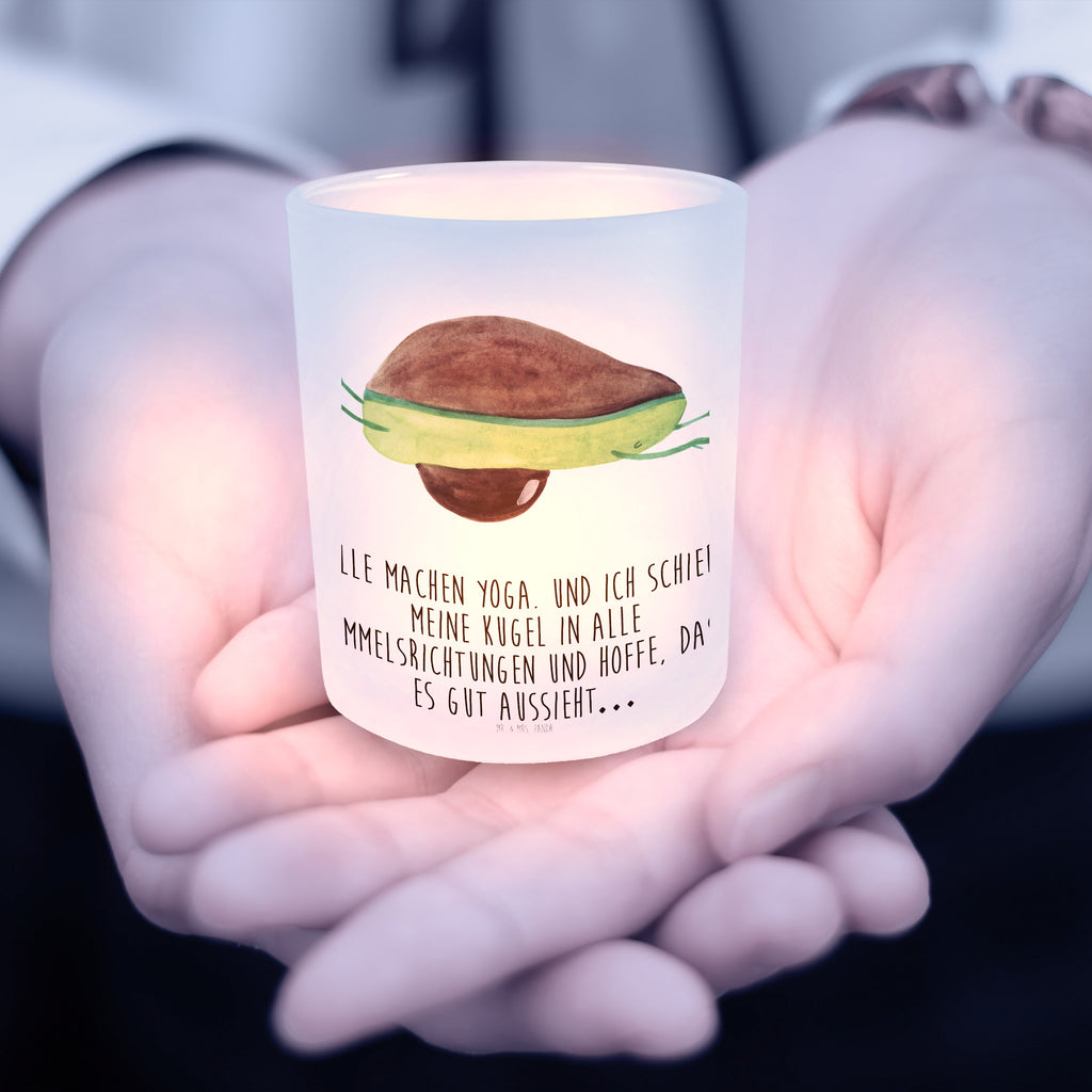 Windlicht Avocado Yoga Windlicht Glas, Teelichtglas, Teelichthalter, Teelichter, Kerzenglas, Windlicht Kerze, Kerzenlicht, Avocado, Veggie, Vegan, Gesund, Avocado Yoga Vegan