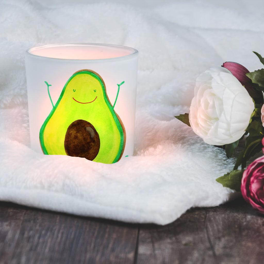 Windlicht Avocado Happy Windlicht Glas, Teelichtglas, Teelichthalter, Teelichter, Kerzenglas, Windlicht Kerze, Kerzenlicht, Avocado, Veggie, Vegan, Gesund, Chaos