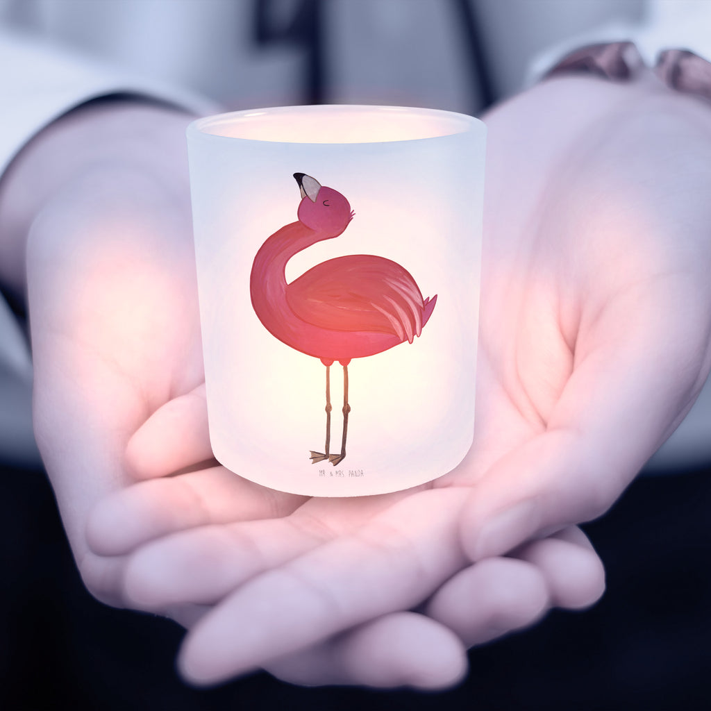 Windlicht Flamingo stolz Windlicht Glas, Teelichtglas, Teelichthalter, Teelichter, Kerzenglas, Windlicht Kerze, Kerzenlicht, Flamingo, stolz, Freude, Selbstliebe, Selbstakzeptanz, Freundin, beste Freundin, Tochter, Mama, Schwester