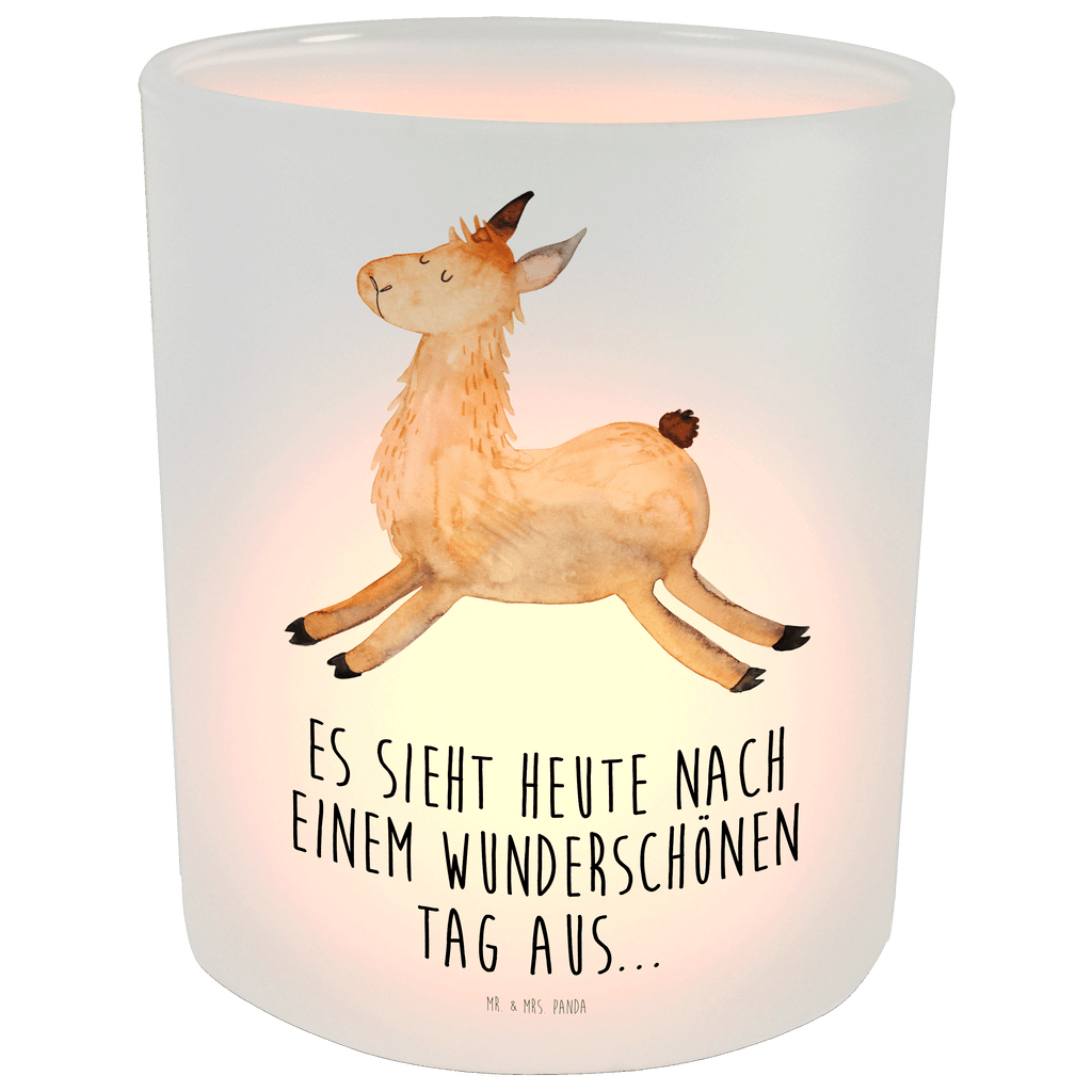 Windlicht Lama springend Windlicht Glas, Teelichtglas, Teelichthalter, Teelichter, Kerzenglas, Windlicht Kerze, Kerzenlicht, Lama, Alpaka, Lamas, Lieblingstag, Happy day, fröhlich, Glück, Freundin, Liebeskummer, Neustart, guten Morgen, Start, Prüfung, Abitur
