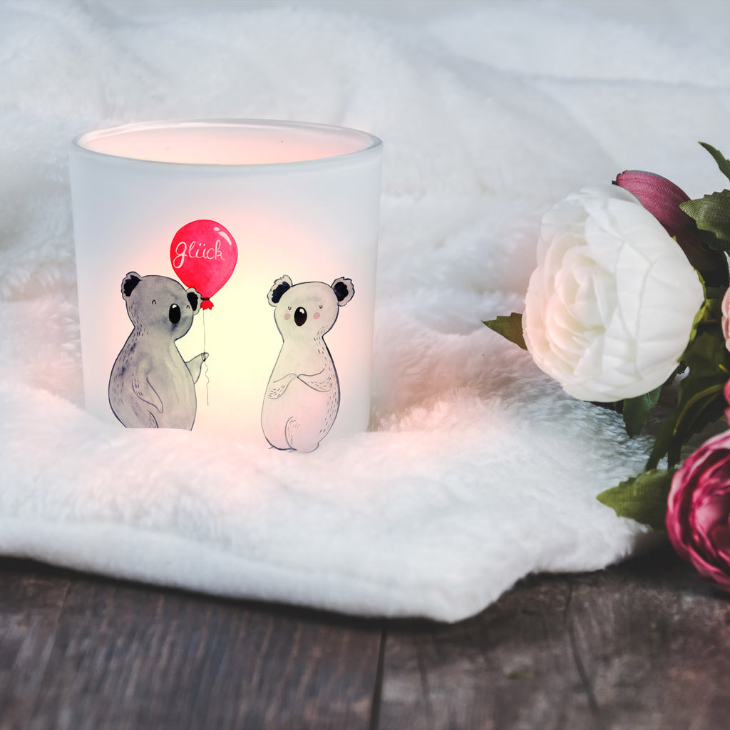 Windlicht Koala Luftballon Windlicht Glas, Teelichtglas, Teelichthalter, Teelichter, Kerzenglas, Windlicht Kerze, Kerzenlicht, Koala, Koalabär, Luftballon, Party, Geburtstag, Geschenk