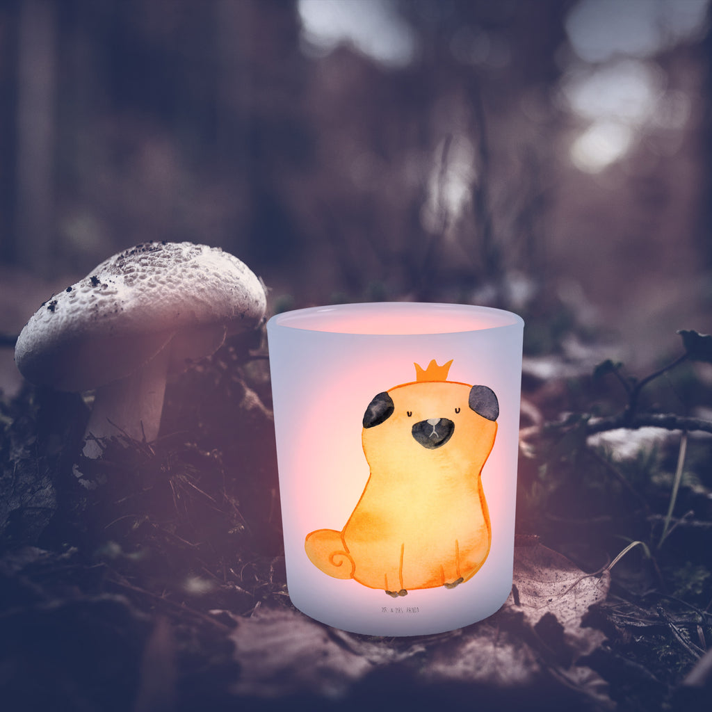 Windlicht Mops Krone Windlicht Glas, Teelichtglas, Teelichthalter, Teelichter, Kerzenglas, Windlicht Kerze, Kerzenlicht, Hund, Hundemotiv, Haustier, Hunderasse, Tierliebhaber, Hundebesitzer, Sprüche, Mops, allergisch, kinderlos, Hausregel, Hundebesitzer. Spruch, lustig
