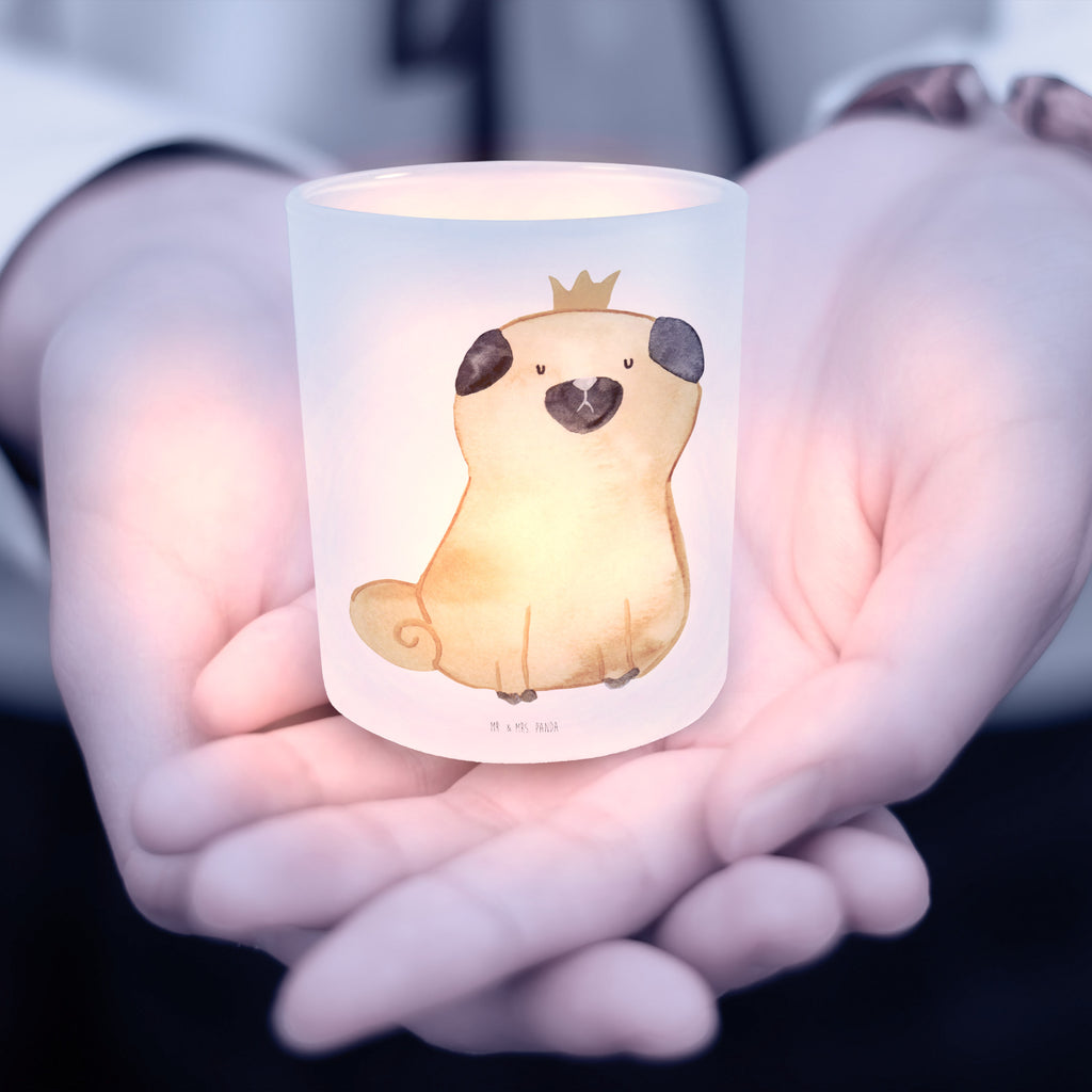 Windlicht Mops Krone Windlicht Glas, Teelichtglas, Teelichthalter, Teelichter, Kerzenglas, Windlicht Kerze, Kerzenlicht, Hund, Hundemotiv, Haustier, Hunderasse, Tierliebhaber, Hundebesitzer, Sprüche, Mops, allergisch, kinderlos, Hausregel, Hundebesitzer. Spruch, lustig