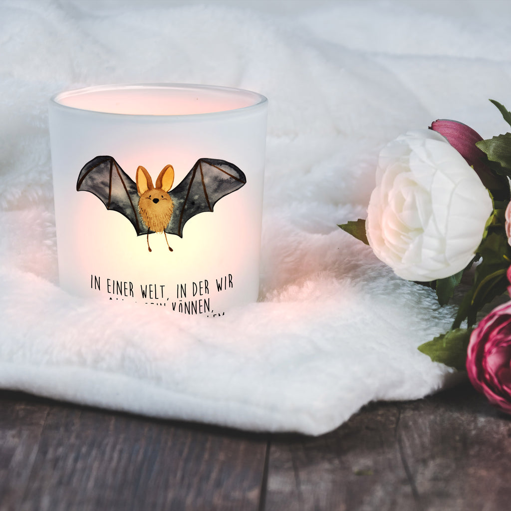 Windlicht Fledermaus Flügel Windlicht Glas, Teelichtglas, Teelichthalter, Teelichter, Kerzenglas, Windlicht Kerze, Kerzenlicht, Tiermotive, Gute Laune, lustige Sprüche, Tiere