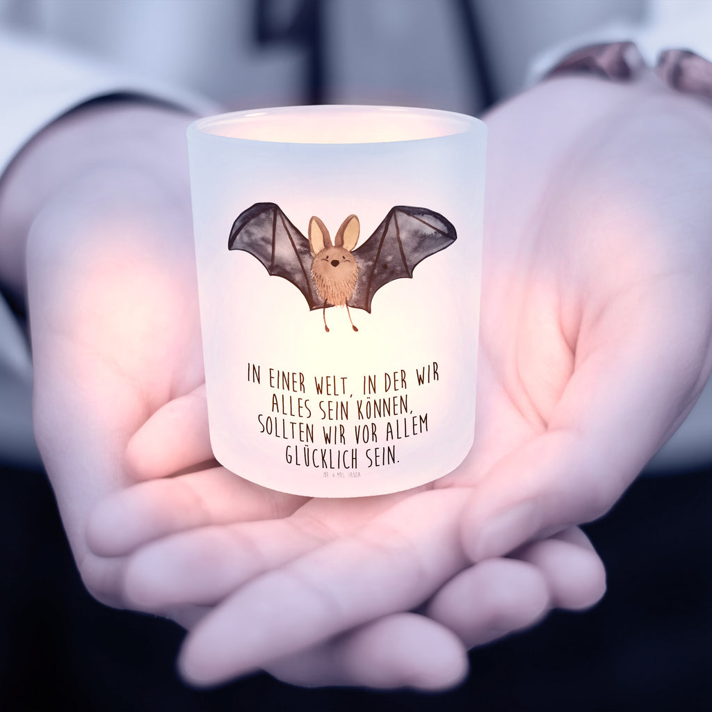 Windlicht Fledermaus Flügel Windlicht Glas, Teelichtglas, Teelichthalter, Teelichter, Kerzenglas, Windlicht Kerze, Kerzenlicht, Tiermotive, Gute Laune, lustige Sprüche, Tiere