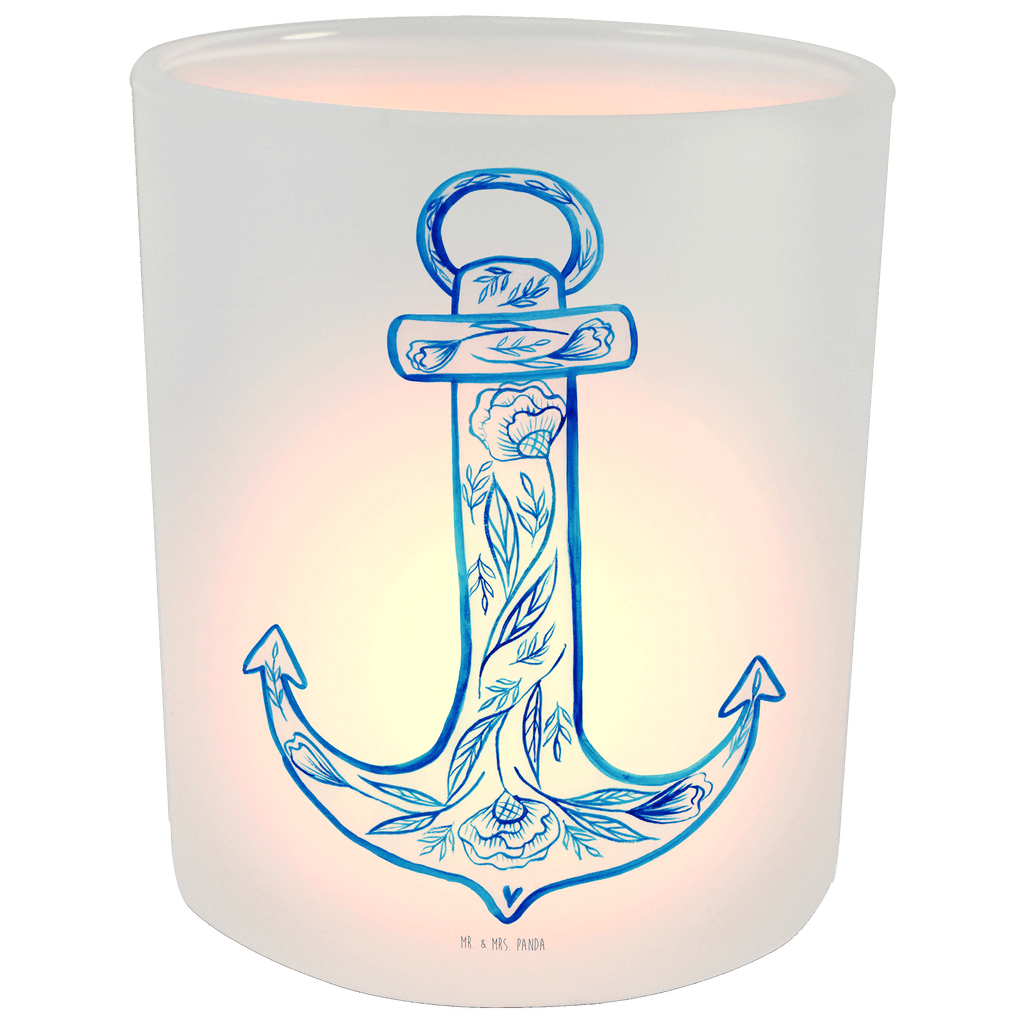 Windlicht Anker Blau Windlicht Glas, Teelichtglas, Teelichthalter, Teelichter, Kerzenglas, Windlicht Kerze, Kerzenlicht, Tiermotive, Gute Laune, lustige Sprüche, Tiere