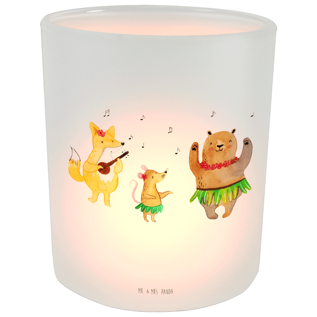 Windlicht Waldtiere Aloha Windlicht Glas, Teelichtglas, Teelichthalter, Teelichter, Kerzenglas, Windlicht Kerze, Kerzenlicht, Tiermotive, Gute Laune, lustige Sprüche, Tiere, Wald, Waldtiere, Musik, Aloha, Bär, Hase, Igel, Tanzen, Leben, Lachen