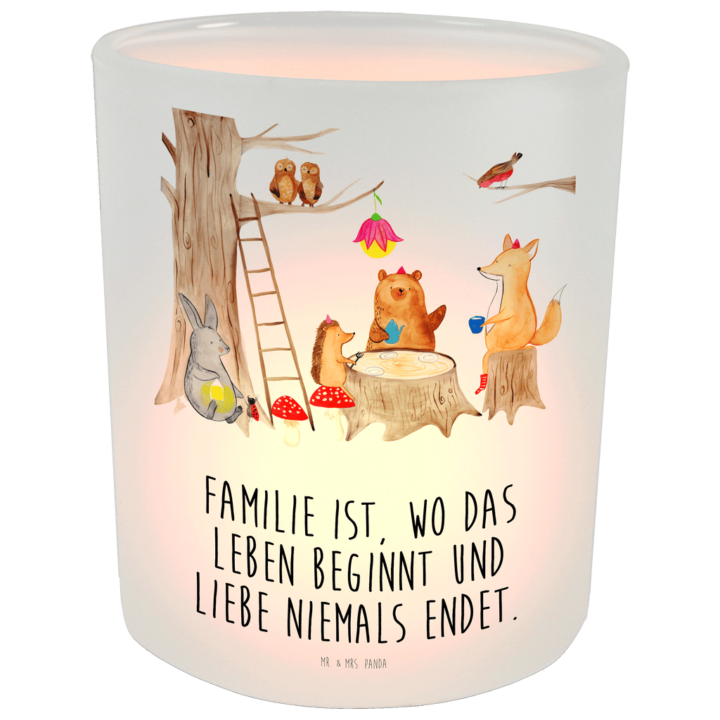 Windlicht Waldtiere Picknick Windlicht Glas, Teelichtglas, Teelichthalter, Teelichter, Kerzenglas, Windlicht Kerze, Kerzenlicht, Tiermotive, Gute Laune, lustige Sprüche, Tiere, Waldtiere, Picknick, Wald, Fuchs, Hase, Igel, Maus, Eichhörnchen