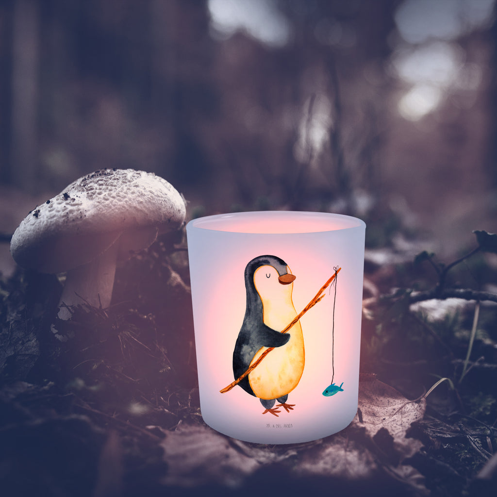 Windlicht Pinguin Angler Windlicht Glas, Teelichtglas, Teelichthalter, Teelichter, Kerzenglas, Windlicht Kerze, Kerzenlicht, Pinguin, Pinguine, Angeln, Angler, Tagträume, Hobby, Plan, Planer, Tagesplan, Neustart, Motivation, Geschenk, Freundinnen, Geschenkidee, Urlaub, Wochenende