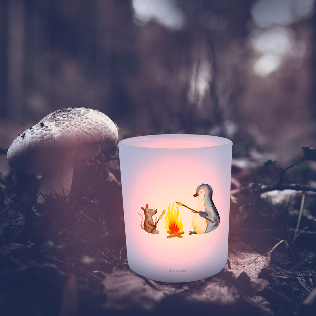 Windlicht Pinguin Lagerfeuer Windlicht Glas, Teelichtglas, Teelichthalter, Teelichter, Kerzenglas, Windlicht Kerze, Kerzenlicht, Pinguin, Maus, Pinguine, Lagerfeuer, Leben, Arbeit, Job, Motivation, Büro, Büroalltag, Lebensspruch, Lebensmotivation, Neustart, Liebe, grillen, Feuer, Marshmallows