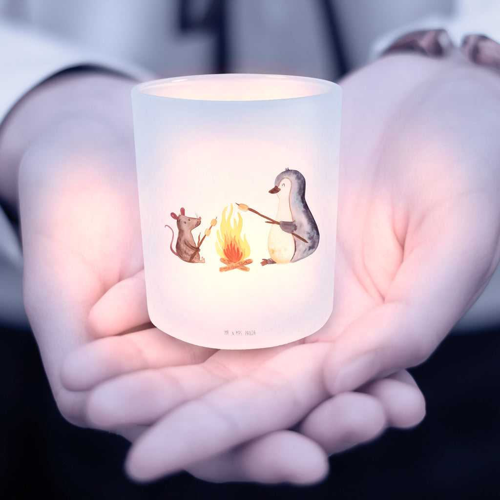 Windlicht Pinguin Lagerfeuer Windlicht Glas, Teelichtglas, Teelichthalter, Teelichter, Kerzenglas, Windlicht Kerze, Kerzenlicht, Pinguin, Maus, Pinguine, Lagerfeuer, Leben, Arbeit, Job, Motivation, Büro, Büroalltag, Lebensspruch, Lebensmotivation, Neustart, Liebe, grillen, Feuer, Marshmallows