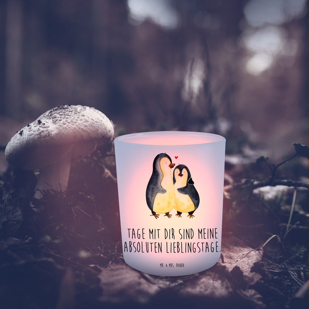 Windlicht Pinguin umarmend Windlicht Glas, Teelichtglas, Teelichthalter, Teelichter, Kerzenglas, Windlicht Kerze, Kerzenlicht, Pinguin, Liebe, Liebespaar, Liebesbeweis, Liebesgeschenk, Verlobung, Jahrestag, Hochzeitstag, Hochzeit, Hochzeitsgeschenk