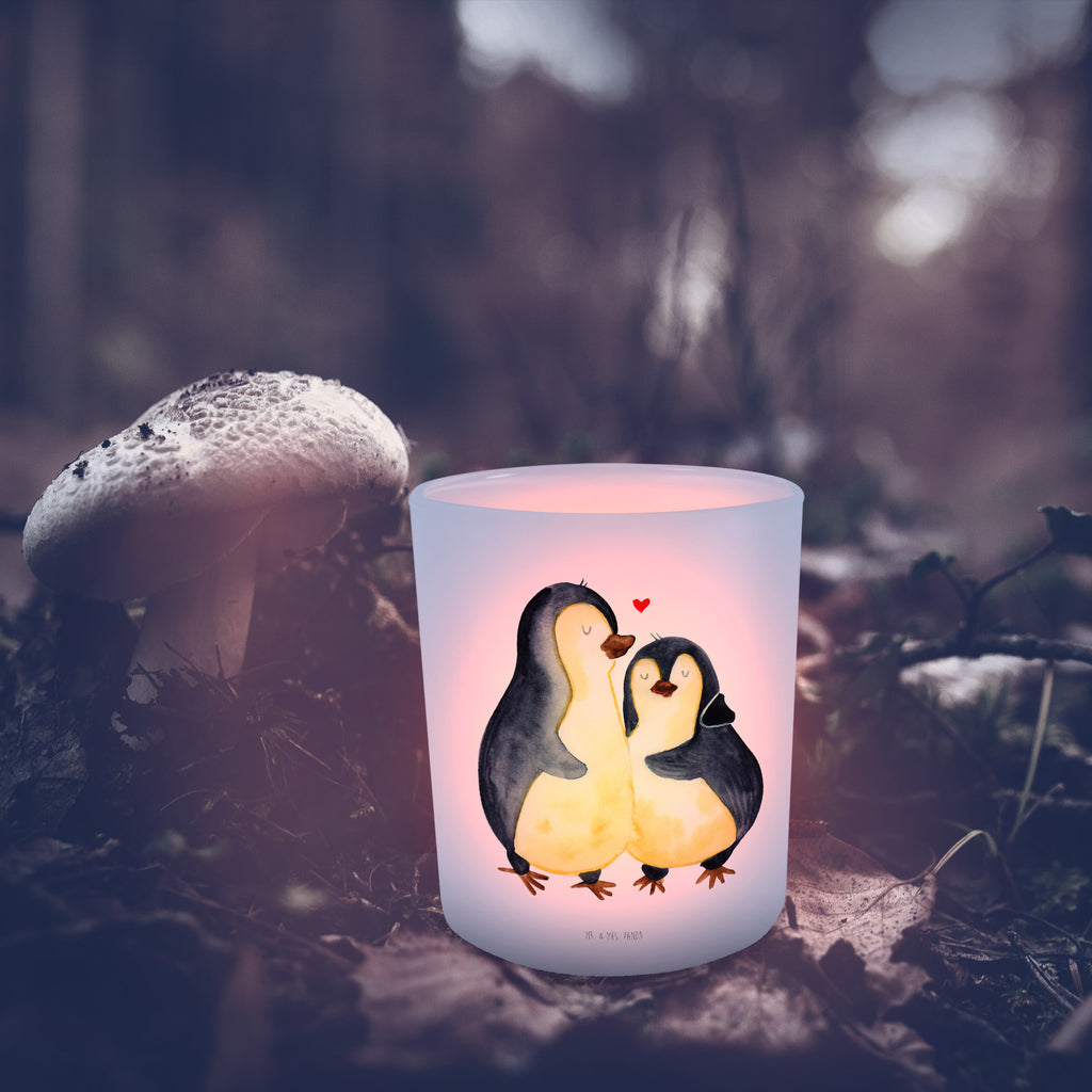 Windlicht Pinguin umarmend Windlicht Glas, Teelichtglas, Teelichthalter, Teelichter, Kerzenglas, Windlicht Kerze, Kerzenlicht, Pinguin, Liebe, Liebespaar, Liebesbeweis, Liebesgeschenk, Verlobung, Jahrestag, Hochzeitstag, Hochzeit, Hochzeitsgeschenk