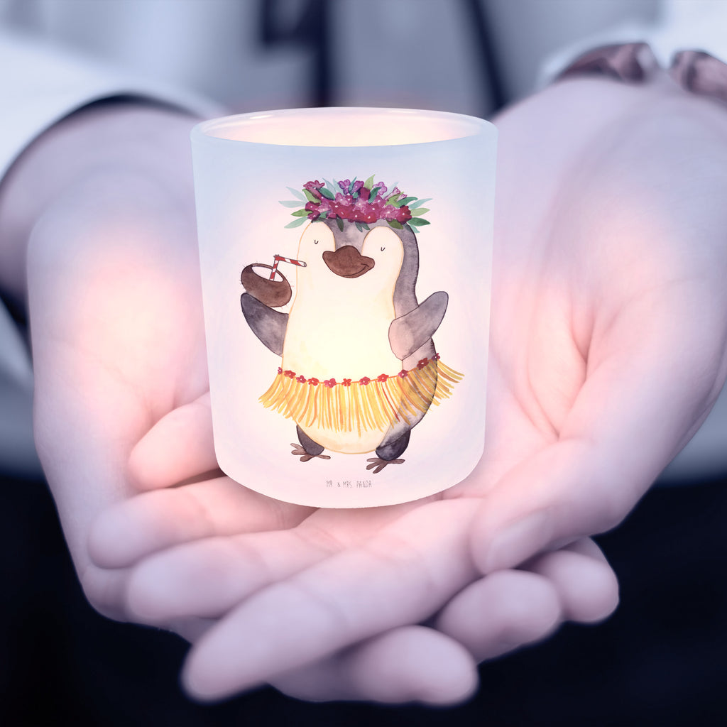 Windlicht Pinguin Kokosnuss Windlicht Glas, Teelichtglas, Teelichthalter, Teelichter, Kerzenglas, Windlicht Kerze, Kerzenlicht, Pinguin, Aloha, Hawaii, Urlaub, Kokosnuss, Pinguine