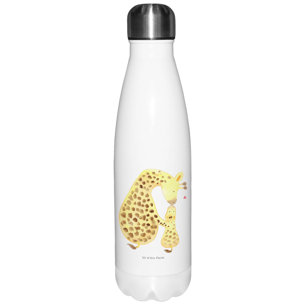 Thermosflasche Giraffe mit Kind Isolierflasche, Thermoflasche, Trinkflasche, Thermos, Edelstahl, Afrika, Wildtiere, Giraffe, Kind, Mutter, Mama, Tochter, Sohn, Lieblingsmensch