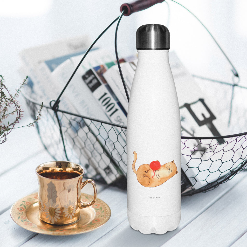 Thermosflasche Katzen Wollknäul Isolierflasche, Thermoflasche, Trinkflasche, Thermos, Edelstahl, Katze, Katzenmotiv, Katzenfan, Katzendeko, Katzenfreund, Katzenliebhaber, Katzenprodukte, Katzenartikel, Katzenaccessoires, Katzensouvenirs, Katzenliebhaberprodukte, Katzenmotive, Katzen, Kater, Mietze, Cat, Cats, Katzenhalter, Katzenbesitzerin, Haustier, Wollknäuel, Wolle, Spielen, Spiel, verspielt