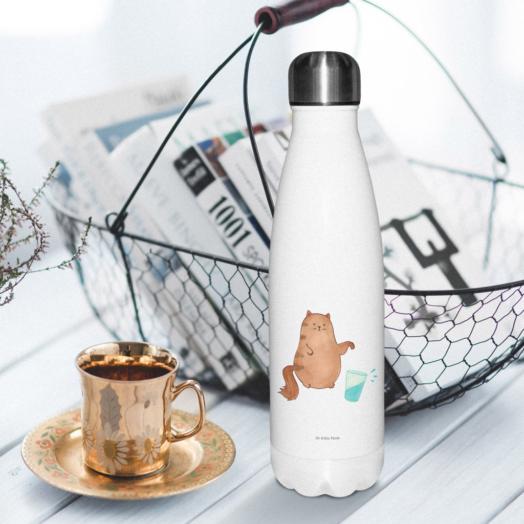Thermosflasche Katze Wasserglas Isolierflasche, Thermoflasche, Trinkflasche, Thermos, Edelstahl, Katze, Katzenmotiv, Katzenfan, Katzendeko, Katzenfreund, Katzenliebhaber, Katzenprodukte, Katzenartikel, Katzenaccessoires, Katzensouvenirs, Katzenliebhaberprodukte, Katzenmotive, Katzen, Kater, Mietze, Cat, Cats, Katzenhalter, Katzenbesitzerin, Haustier, Wasser, Glas