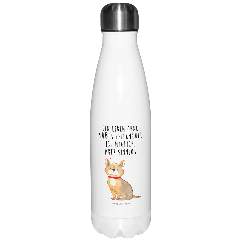 Thermosflasche Hundeglück Isolierflasche, Thermoflasche, Trinkflasche, Thermos, Edelstahl, Hund, Hundemotiv, Haustier, Hunderasse, Tierliebhaber, Hundebesitzer, Sprüche, Corgie, Hundeliebe, Spruch, Hundemama, Liebe