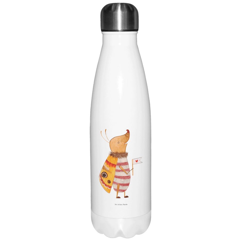Thermosflasche Nachtfalter mit Fähnchen Isolierflasche, Thermoflasche, Trinkflasche, Thermos, Edelstahl, Tiermotive, Gute Laune, lustige Sprüche, Tiere, Nachtfalter, Käfer, Spruch lustig, Spruch witzig, süß, niedlich, Küche Deko, Was kostet die Welt