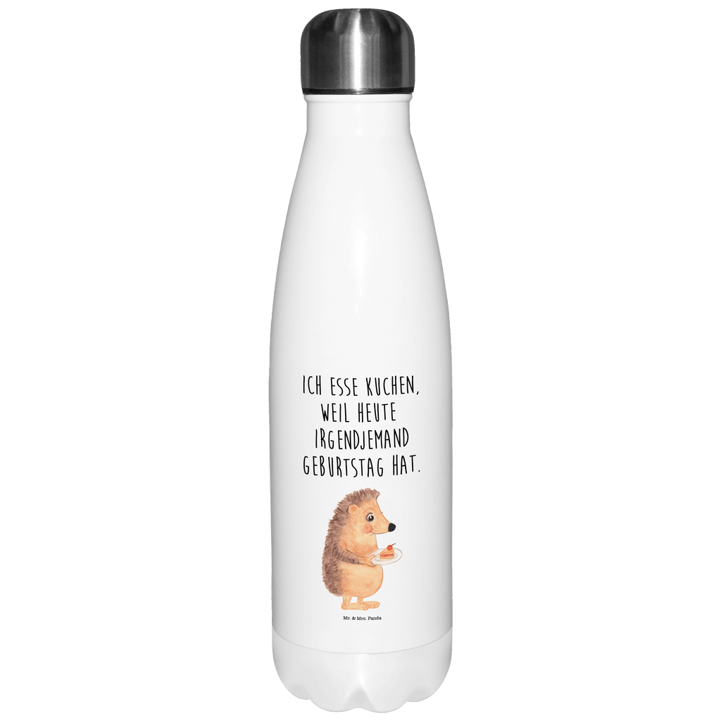 Thermosflasche Igel mit Kuchenstück Isolierflasche, Thermoflasche, Trinkflasche, Thermos, Edelstahl, Tiermotive, Gute Laune, lustige Sprüche, Tiere, Igel, Essen Spruch, Kuchen, Backen Geschenk, Kuchen backen, Einladung Party, Geburtstagskuchen, Torte