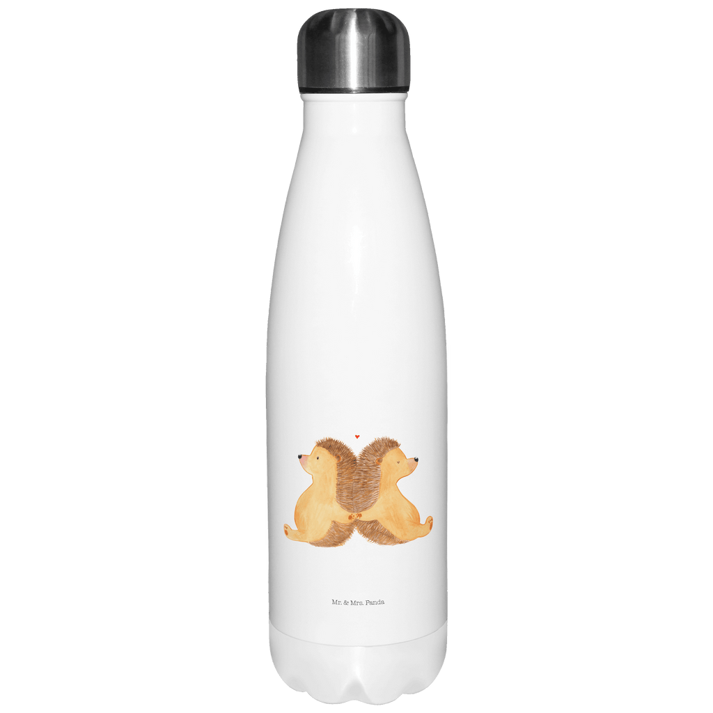 Thermosflasche Igel händchenhaltend Isolierflasche, Thermoflasche, Trinkflasche, Thermos, Edelstahl, Liebe, Partner, Freund, Freundin, Ehemann, Ehefrau, Heiraten, Verlobung, Heiratsantrag, Liebesgeschenk, Jahrestag, Hocheitstag, Igel, Igelliebe, Hand in Hand, Liebesbeweis, große Liebe, Liebesbotschaft, Hochzeit, Lieblingsmensch, Gemeinsamkeit, Love, Geschenk für zwei