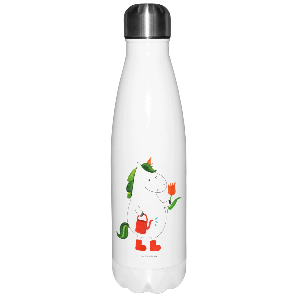 Thermosflasche Einhorn Gärtner Isolierflasche, Thermoflasche, Trinkflasche, Thermos, Edelstahl, Einhorn, Einhörner, Einhorn Deko, Pegasus, Unicorn, Luftballon, Gießkanne, Giesskanne, Lebenslust, Freude, Blume, Freundin, Garten, Stiefel