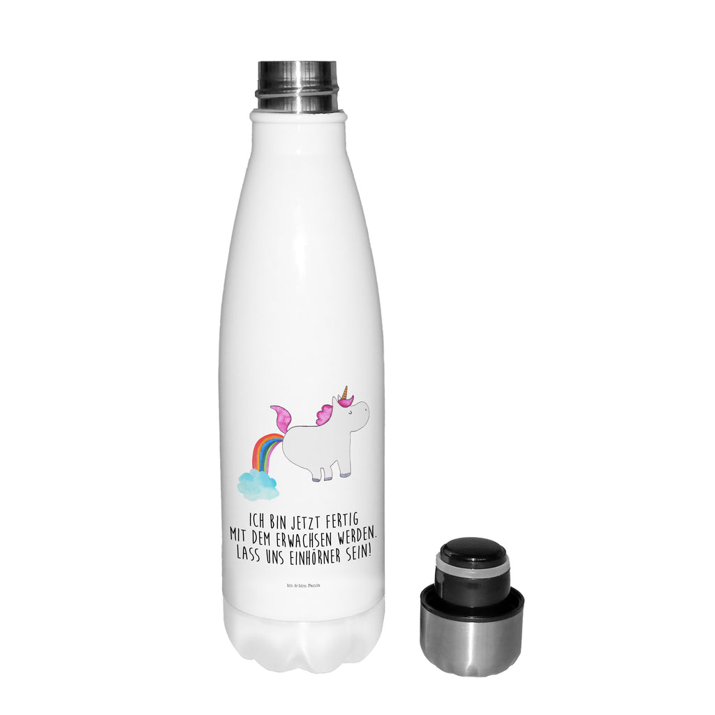 Thermosflasche Einhorn Pupsend Isolierflasche, Thermoflasche, Trinkflasche, Thermos, Edelstahl, Einhorn, Einhörner, Einhorn Deko, Pegasus, Unicorn, Pups, Regenbogen, Glitzer, Einhornpower, Erwachsenwerden, Spaß, lustig, Freundin