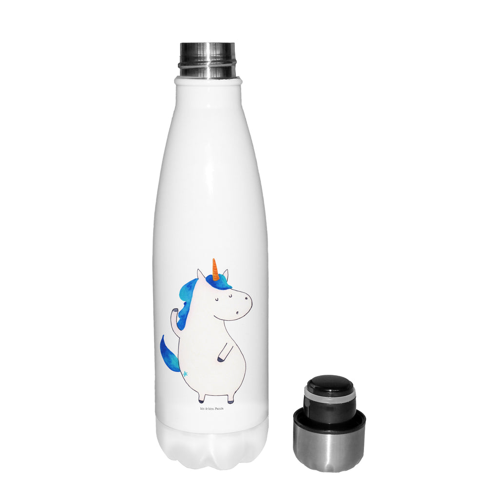 Thermosflasche Einhorn Mann Isolierflasche, Thermoflasche, Trinkflasche, Thermos, Edelstahl, Einhorn, Einhörner, Einhorn Deko, Pegasus, Unicorn, cool, Mann, Freundin, Familie, bester Freund, BFF, Party, hübsch, beste