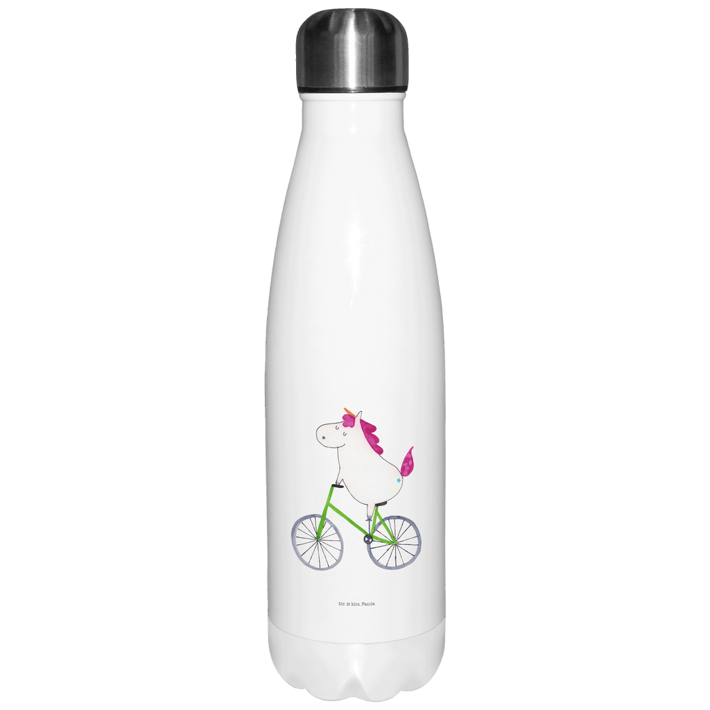 Thermosflasche Einhorn Radfahrer Isolierflasche, Thermoflasche, Trinkflasche, Thermos, Edelstahl, Einhorn, Einhörner, Einhorn Deko, Pegasus, Unicorn, Radfahren, Radfahrer, Rad, Bike, Feenstaub, Konfetti, Luxusproblem, Kummer, Liebeskummer