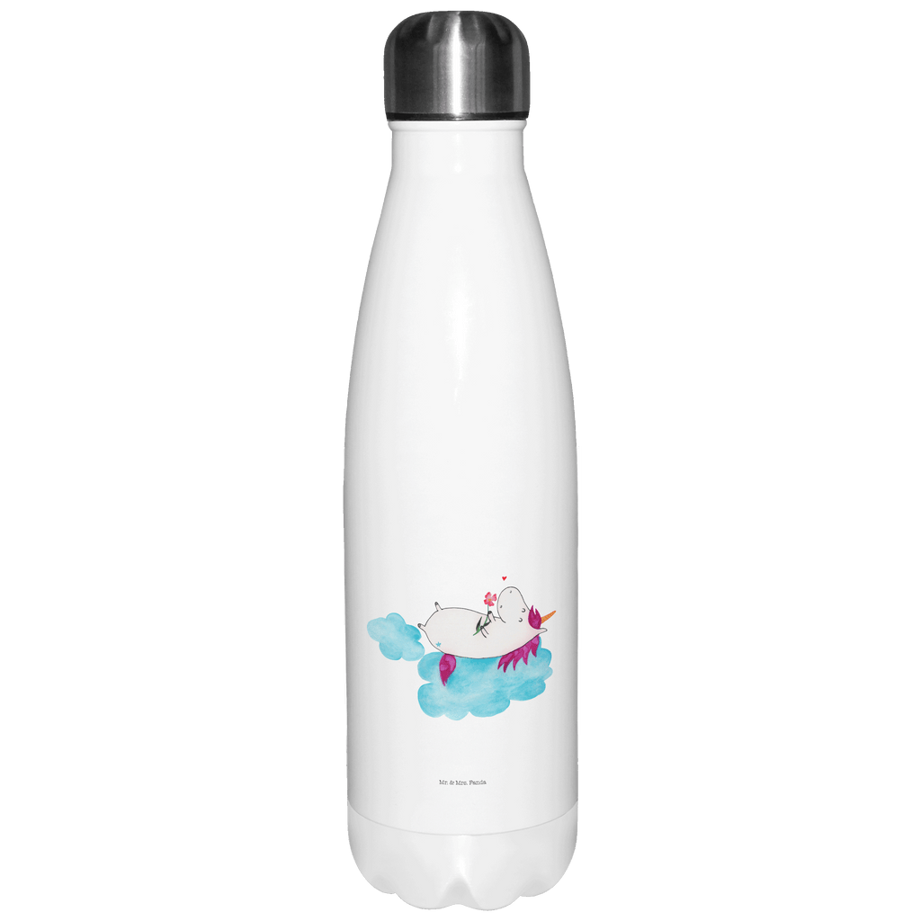 Thermosflasche Einhorn verliebt auf Wolke Isolierflasche, Thermoflasche, Trinkflasche, Thermos, Edelstahl, Einhorn, Einhörner, Einhorn Deko, Pegasus, Unicorn, verliebt, Liebe, Liebesbeweis, Freundin, Wolke