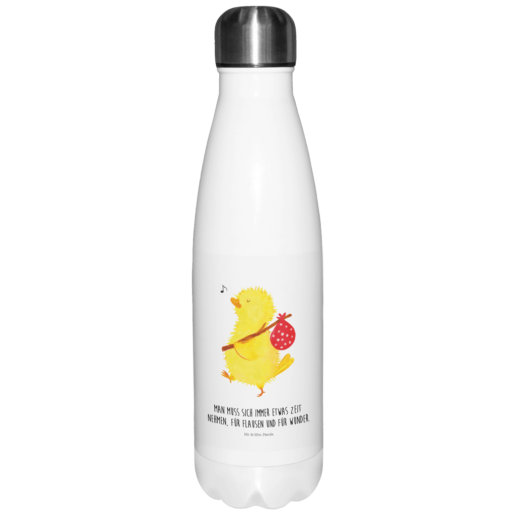 Thermosflasche Küken Wanderer Isolierflasche, Thermoflasche, Trinkflasche, Thermos, Edelstahl, Ostern, Osterhase, Ostergeschenke, Osternest, Osterdeko, Geschenk zu Ostern, Küken, Osterei, Ostereier, Ei, Frühlingsgefühle, Freude, Grüße, liebe Grüße, Frohe Ostern, Ostergrüße, Flausen, Wunder, Reisen, Weltenbummler, Zeit, Zeitmanagement, Backpacker
