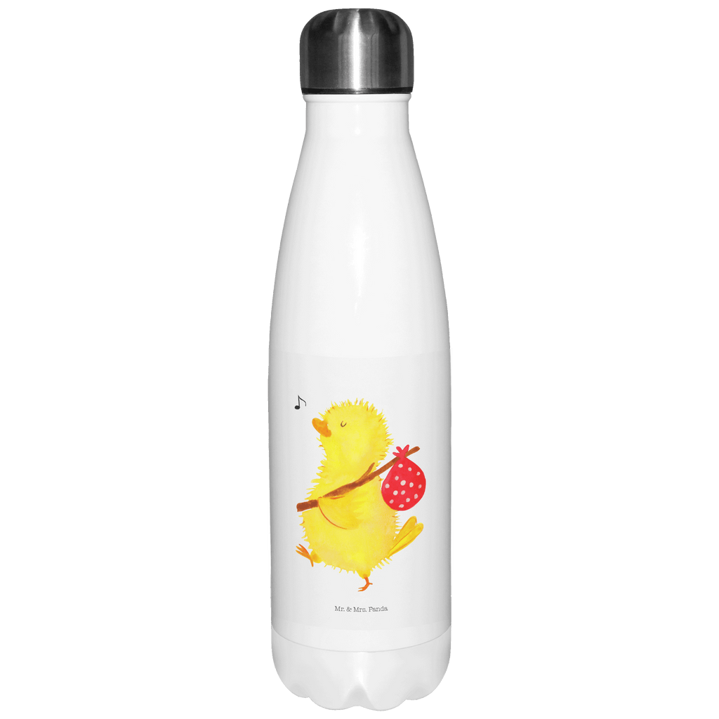 Thermosflasche Küken Wanderer Isolierflasche, Thermoflasche, Trinkflasche, Thermos, Edelstahl, Ostern, Osterhase, Ostergeschenke, Osternest, Osterdeko, Geschenk zu Ostern, Küken, Osterei, Ostereier, Ei, Frühlingsgefühle, Freude, Grüße, liebe Grüße, Frohe Ostern, Ostergrüße, Flausen, Wunder, Reisen, Weltenbummler, Zeit, Zeitmanagement, Backpacker