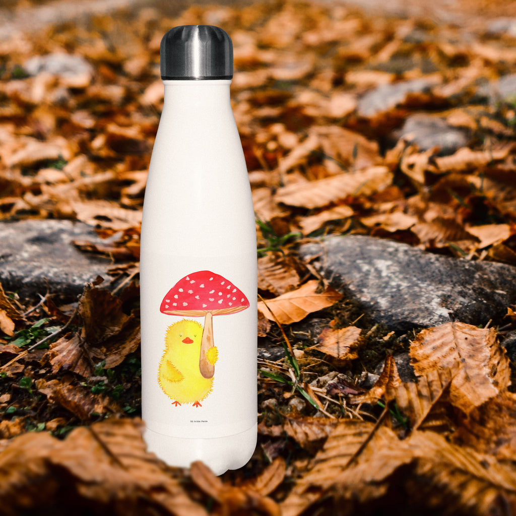 Thermosflasche Küken Fliegenpilz Isolierflasche, Thermoflasche, Trinkflasche, Thermos, Edelstahl, Ostern, Osterhase, Ostergeschenke, Osternest, Osterdeko, Geschenk zu Ostern, Küken, Fliegenpilz, Glückspilz, Frohe Ostern, Ostergrüße