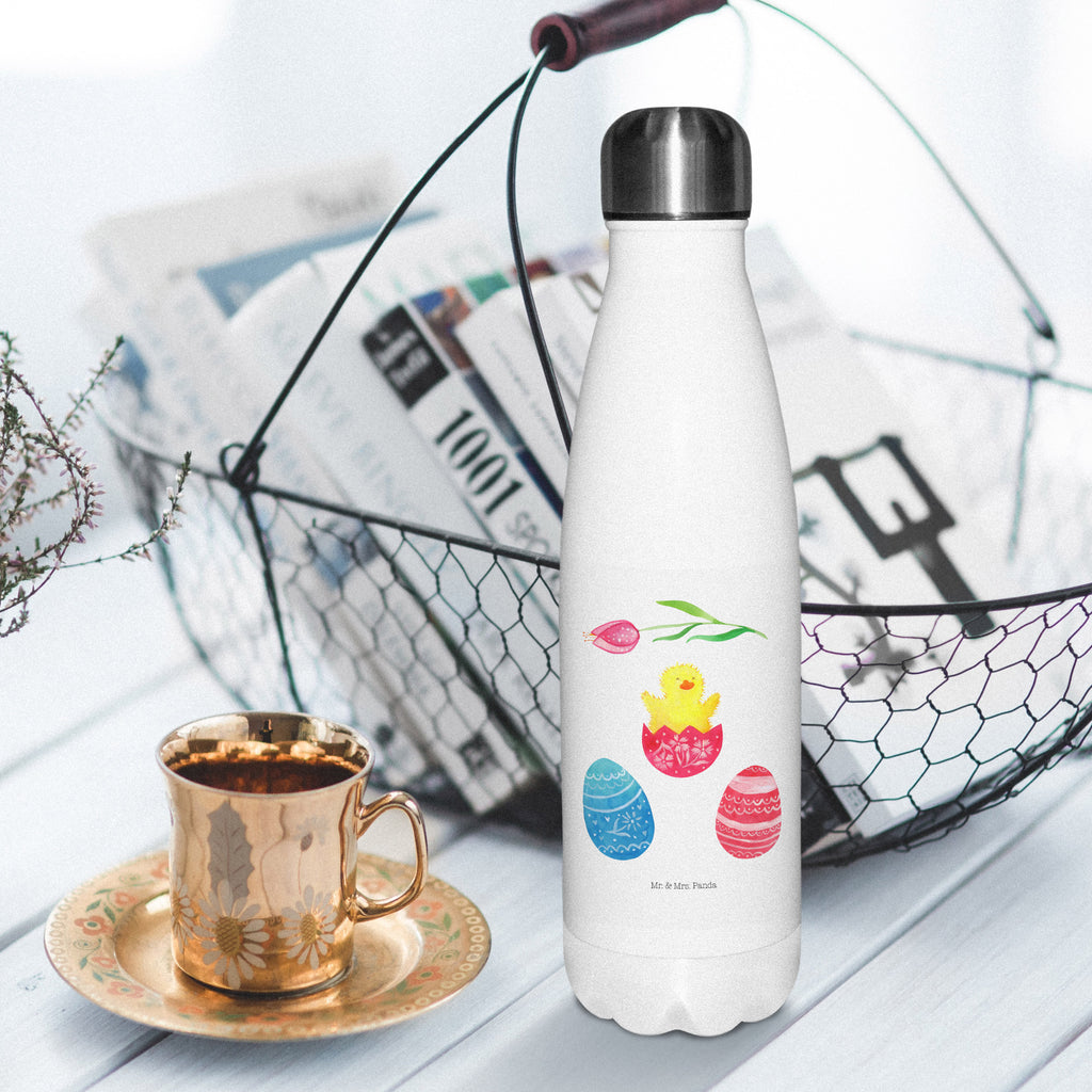 Thermosflasche Küken geschlüpft Isolierflasche, Thermoflasche, Trinkflasche, Thermos, Edelstahl, Ostern, Osterhase, Ostergeschenke, Osternest, Osterdeko, Geschenk zu Ostern, Küken, Osterei, Ostereier, Ei, Frühlingsgefühle, Freude, Grüße, liebe Grüße, Frohe Ostern, Ostergrüße