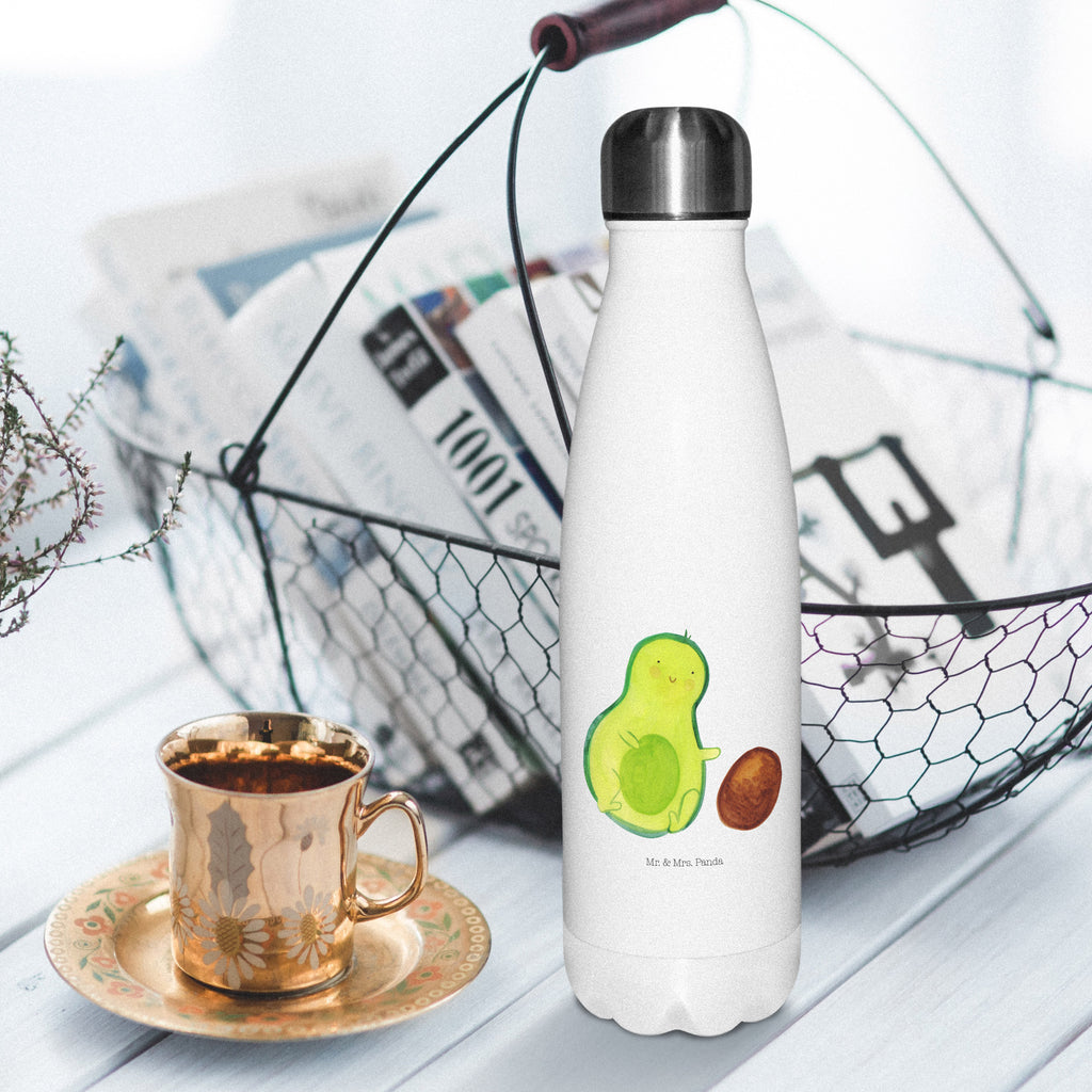 Thermosflasche Avocado rollt Kern Isolierflasche, Thermoflasche, Trinkflasche, Thermos, Edelstahl, Avocado, Veggie, Vegan, Gesund, Avocados, Schwanger, Geburt, Geburtstag, Säugling, Kind, erstes Kind, zur Geburt, Schwangerschaft, Babyparty, Baby, große Liebe, Liebe, Love
