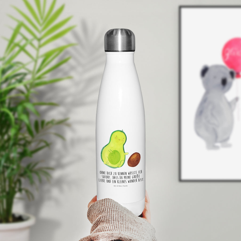 Thermosflasche Avocado rollt Kern Isolierflasche, Thermoflasche, Trinkflasche, Thermos, Edelstahl, Avocado, Veggie, Vegan, Gesund, Avocados, Schwanger, Geburt, Geburtstag, Säugling, Kind, erstes Kind, zur Geburt, Schwangerschaft, Babyparty, Baby, große Liebe, Liebe, Love