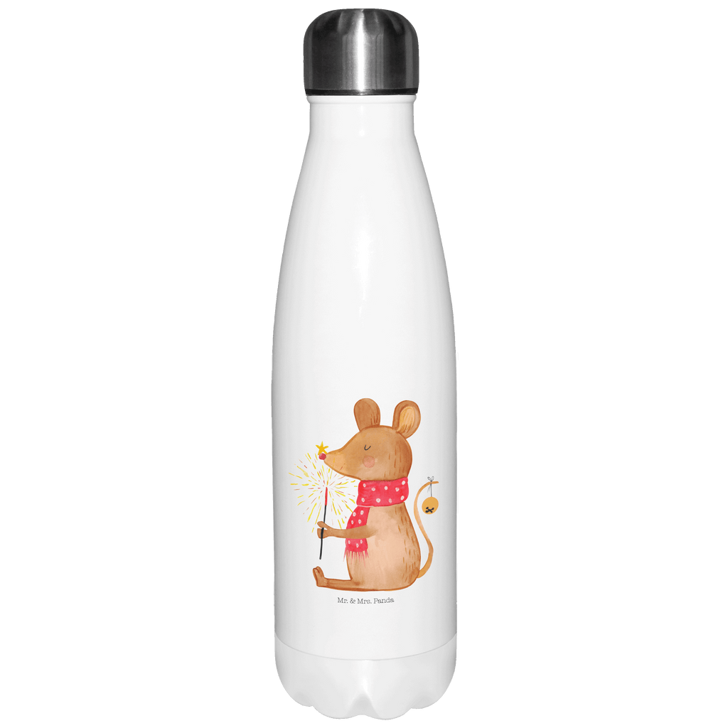 Thermosflasche Weihnachtsmaus Isolierflasche, Thermoflasche, Trinkflasche, Thermos, Edelstahl, Winter, Weihnachten, Weihnachtsdeko, Nikolaus, Advent, Heiligabend, Wintermotiv, Frohe Weihnachten, Weihnachtsgruß, Weihnachtsmotiv, Maus, Mäuschen, Weihnachtswunder