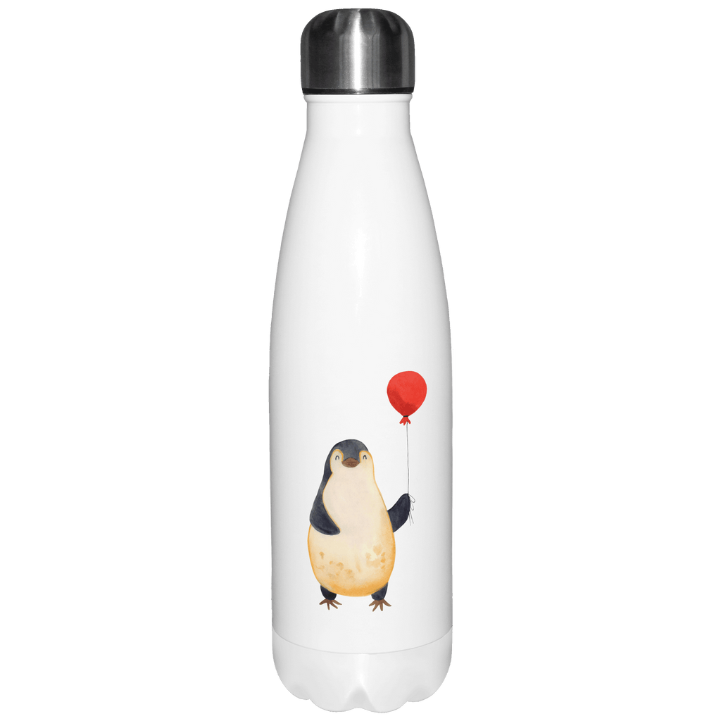 Thermosflasche Pinguin Luftballon Isolierflasche, Thermoflasche, Trinkflasche, Thermos, Edelstahl, Pinguin, Pinguine, Luftballon, Tagträume, Lebenslust, Geschenk Freundin, Geschenkidee, beste Freundin, Motivation, Neustart, neues Leben, Liebe, Glück