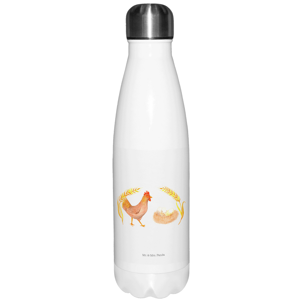 Thermosflasche Huhn stolz Isolierflasche, Thermoflasche, Trinkflasche, Thermos, Edelstahl, Bauernhof, Hoftiere, Landwirt, Landwirtin, Hahn, Henne, Hühner, Eier, Hof, Landleben, Motivation, Geburt, Magie, Spruch, Schwangerschaft