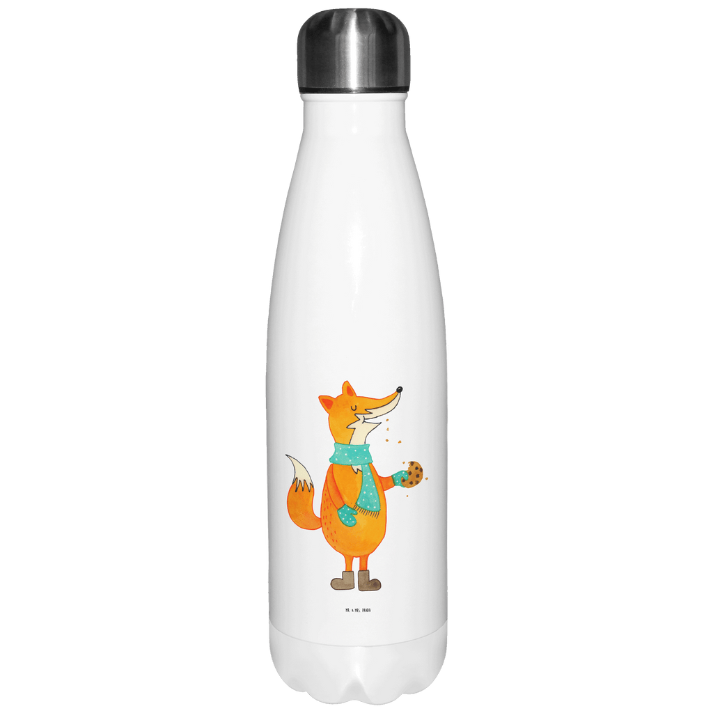 Thermosflasche Fuchs Keks Isolierflasche, Thermoflasche, Trinkflasche, Thermos, Edelstahl, Fuchs, Füchse, Backen Spruch, Kekse, Winter, Weihnachtszeit, Plätzchen, Liebe, Küche Deko