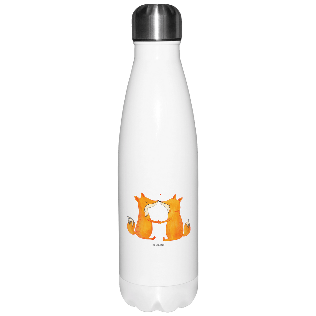 Thermosflasche Füchse Liebe Isolierflasche, Thermoflasche, Trinkflasche, Thermos, Edelstahl, Fuchs, Füchse, Fox, Liebe, Liebespaar, Paar, Partner, Freundin, Freund, Ehe, Verlobte, Ehemann, Ehefrau, Liebesbeweis