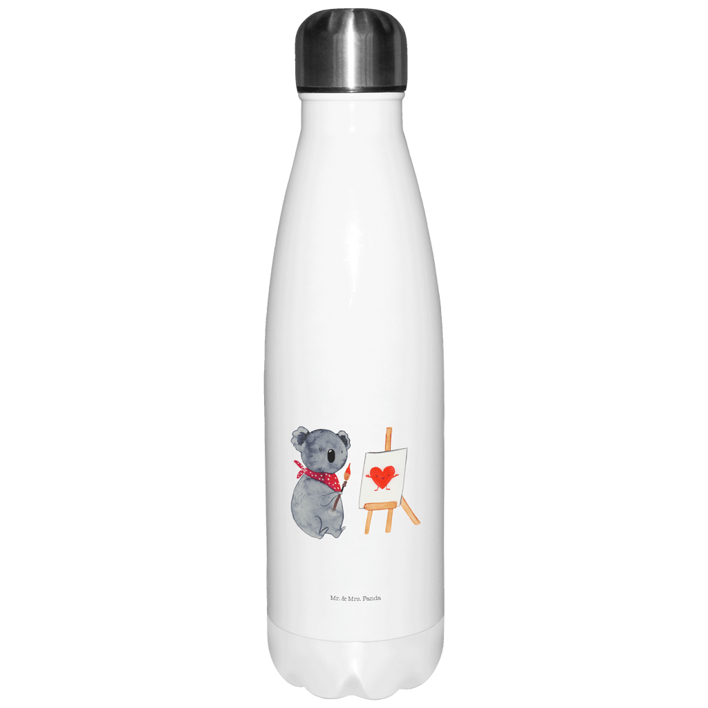 Thermosflasche Koala Künstler Isolierflasche, Thermoflasche, Trinkflasche, Thermos, Edelstahl, Koala, Koalabär, Liebe, Liebensbeweis, Liebesgeschenk, Gefühle, Künstler, zeichnen