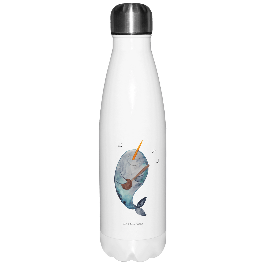 Thermosflasche Narwal Gitarre Isolierflasche, Thermoflasche, Trinkflasche, Thermos, Edelstahl, Meerestiere, Meer, Urlaub, Narwal, Wal, Tanzen, Probleme, Problemlösung, Frust, Gespräche, Gitarre
