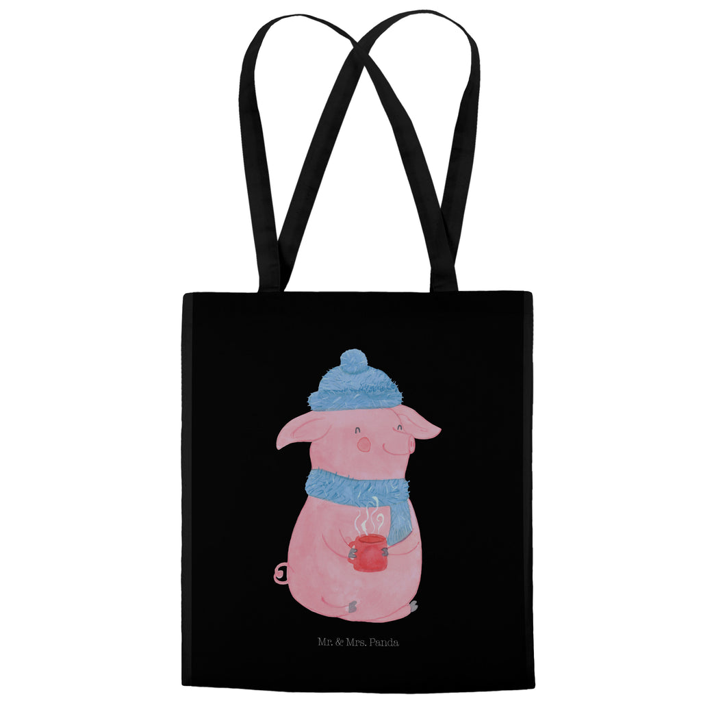 Tragetasche Glühschwein Beuteltasche, Beutel, Einkaufstasche, Jutebeutel, Stoffbeutel, Winter, Weihnachten, Weihnachtsdeko, Nikolaus, Advent, Heiligabend, Wintermotiv, Glühschwein, Glühwein, Weihnachtsmarkt, Punsch