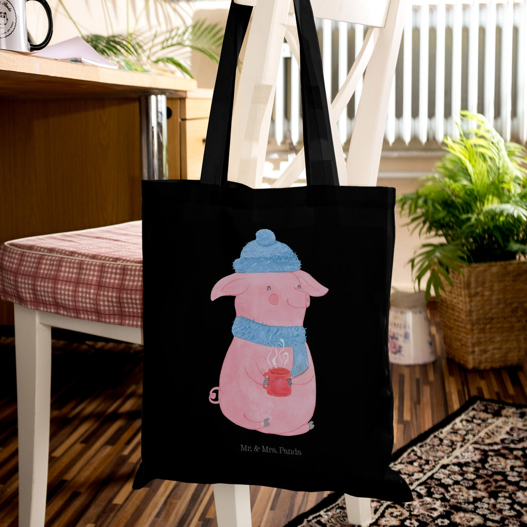 Tragetasche Glühschwein Beuteltasche, Beutel, Einkaufstasche, Jutebeutel, Stoffbeutel, Winter, Weihnachten, Weihnachtsdeko, Nikolaus, Advent, Heiligabend, Wintermotiv, Glühschwein, Glühwein, Weihnachtsmarkt, Punsch
